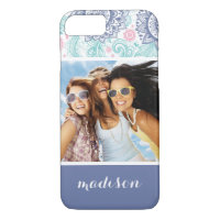 Custom Photo & Name Ethnic Paisley Pattern