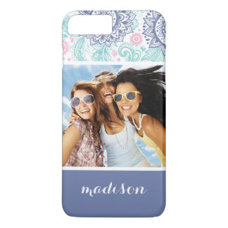 Custom Photo & Name Ethnic Paisley Pattern Case-Mate iPhone Case