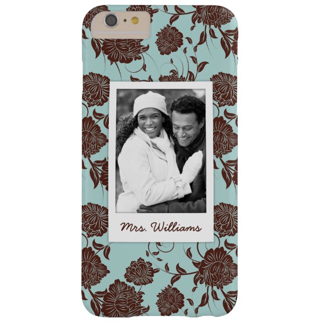 Custom Photo & Name Floral Pattern 3 Case-Mate iPhone Case (Back)
