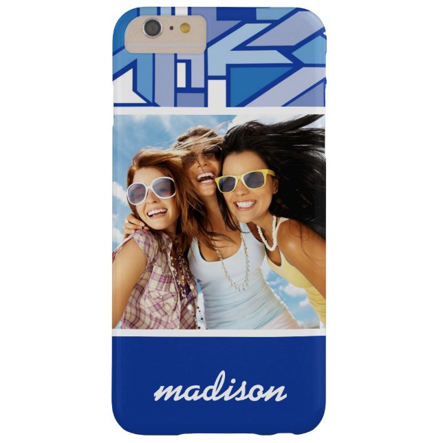 Custom Photo & Name Geometric pattern 2 Case-Mate iPhone Case (Back)
