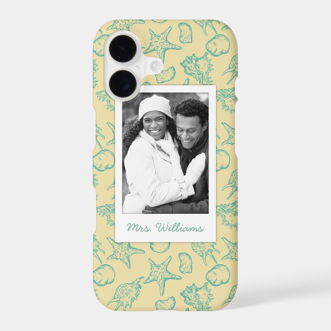 Custom Photo & Name Hand Drawn Shells 2 (Back)