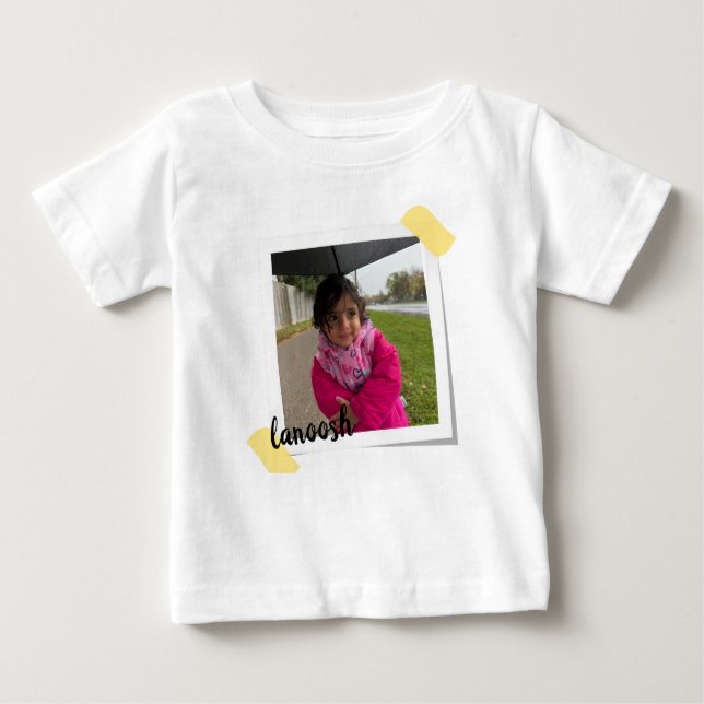 Custom Photo & Name Kids T-Shirt (Front)
