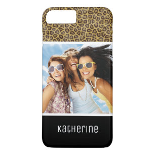 Custom Photo & Name Leopard Fur Case-Mate iPhone Case
