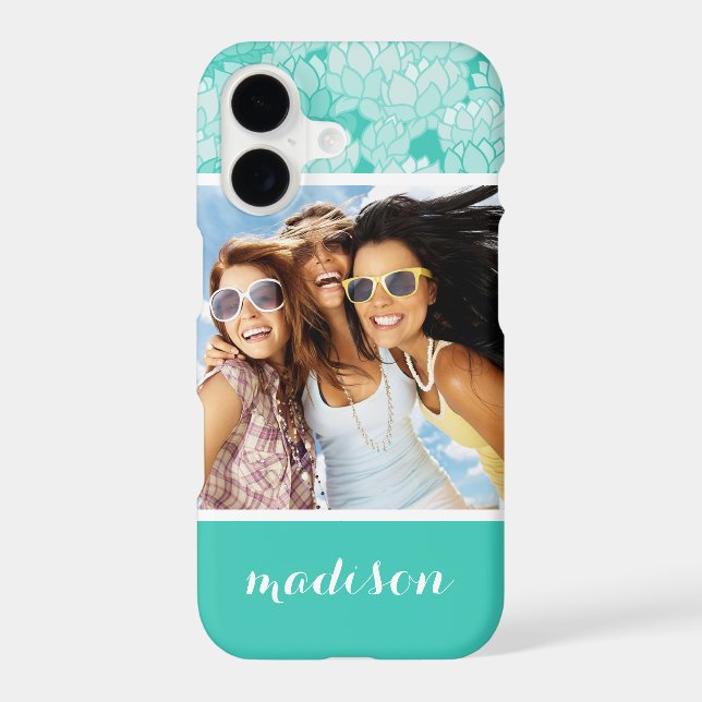 Custom Photo & Name Lotus pattern 2 (Back)