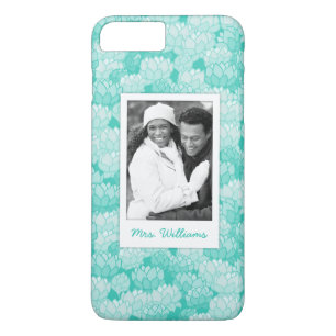Custom Photo & Name Lotus pattern 2 Case-Mate iPhone Case