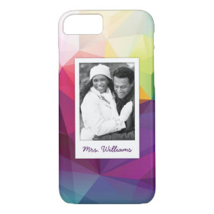 Custom Photo & Name Modern Design iPhone 8/7 Case