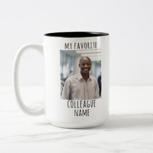 Custom Photo & Name My Favourite Colleague Two-Tone Coffee Mug