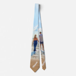 Custom Photo Name Neck Tie Your Favourite Photos
