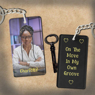 Custom Photo Name Personalise Keychain