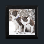 Custom Photo Name Personalised Keepsake Gift Box<br><div class="desc">A keepsake box featuring your beloved pet or pets photo,  family members,  or any special photo,  personalised with their names.</div>