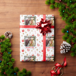 Custom Photo & Name Personalised Merry Christmas  Wrapping Paper