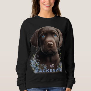 Custom Photo & Name Personalized Womens Floral Pet Sweatshirt
