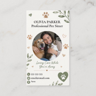 Custom Photo & Name Pet Sitting Thank You Card