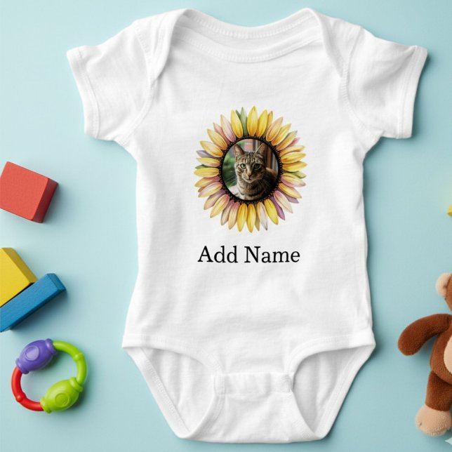 Custom Photo Name Text Personalised Baby Bodysuit (Creator Uploaded)