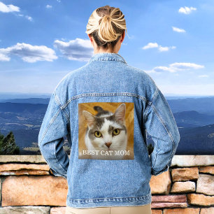 Custom Photo Name Text Personalised Denim Jacket