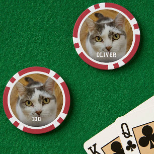 Custom Photo Name Text Personalised Poker Chips