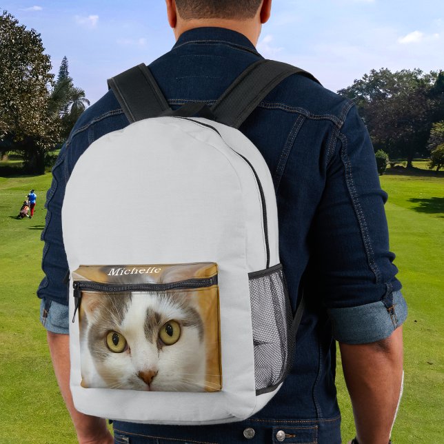 Custom Photo Name Text Personalised Printed Backpack (Creator Uploaded)