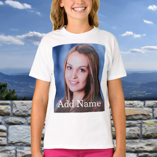 Custom Photo Name Text Personalised T-Shirt