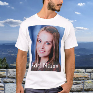 Custom Photo Name Text Personalised T-Shirt