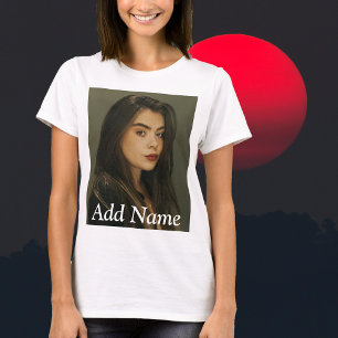 Custom Photo Name Text Personalised T-Shirt