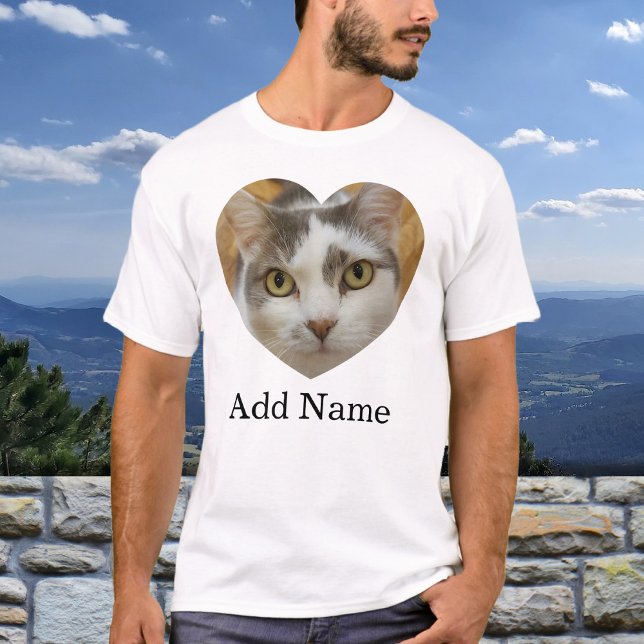 Custom Photo Name Text Personalized T-Shirt (Creator Uploaded)