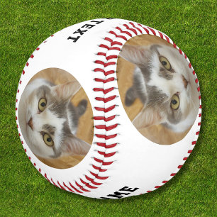 Custom Photo Name Text Template Personalised Baseball