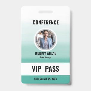 Custom Photo Name VIP All Access Pass Badge  ID Badge