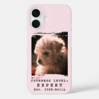 Custom Photo Name Year Funny Cute Dog Phrase Pink