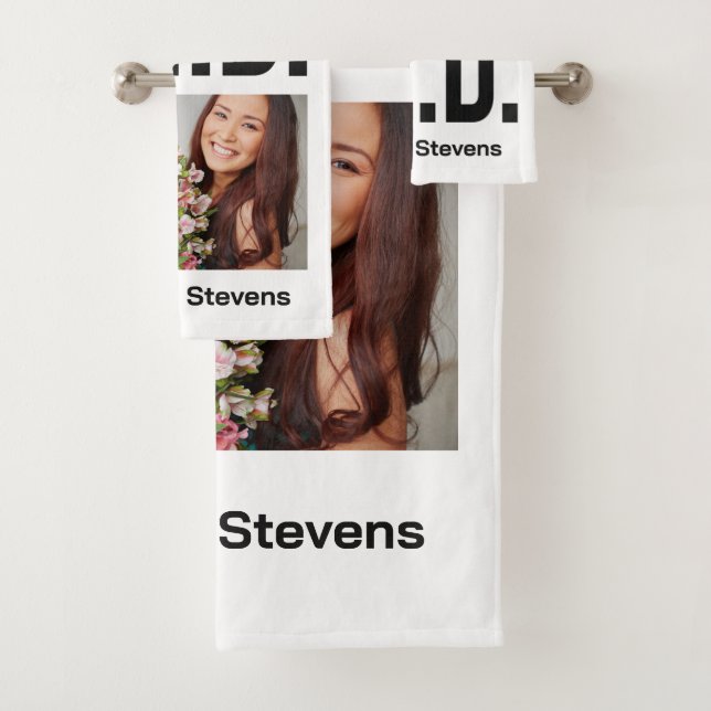 Custom photo, name & year Ph.D. towel set (Insitu)