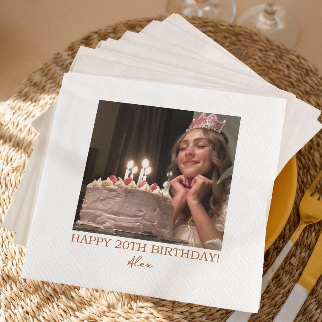Custom Photo Napkins with Text - Personalised (Creator Uploaded)