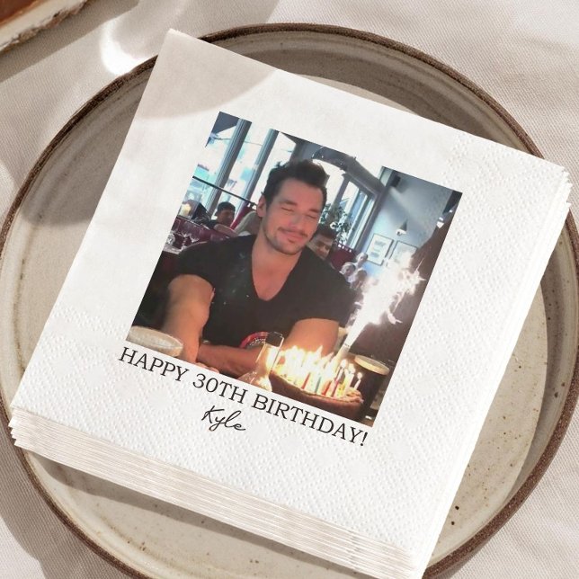 Custom Photo Napkins with Text - Personalised (Creator Uploaded)