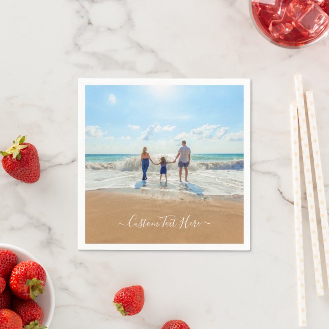 Custom Photo Napkins with Your Photos and Text (Insitu)