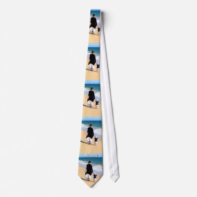 Custom Photo Neck Tie Gift Personalized Name (Front)