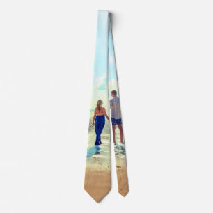 Custom Photo Neck Tie Your Love Design - Couple