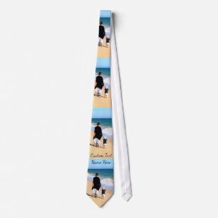 Custom Photo Neck Tie Your Photos and Text Name