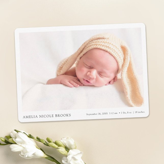 Custom Photo New Baby Boy or Girl Birth Announcement (Creator Uploaded)