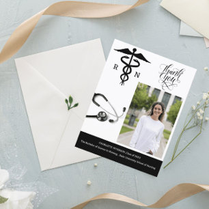 Custom Photo Nurse Graduation Party Thank You Postcard