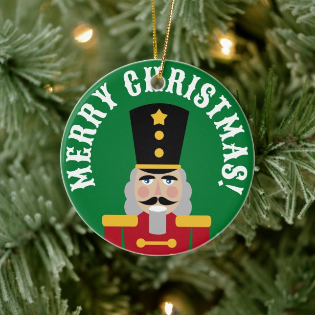 Custom photo nutcracker Christmas tree ornament (Tree)