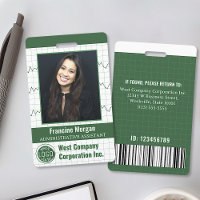 Custom Photo Office Company Employee Bar Code Logo