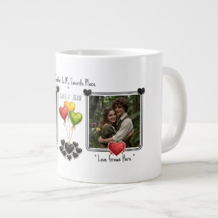 Custom Photo Online Dating Valentines Coffee  Large Coffee Mug