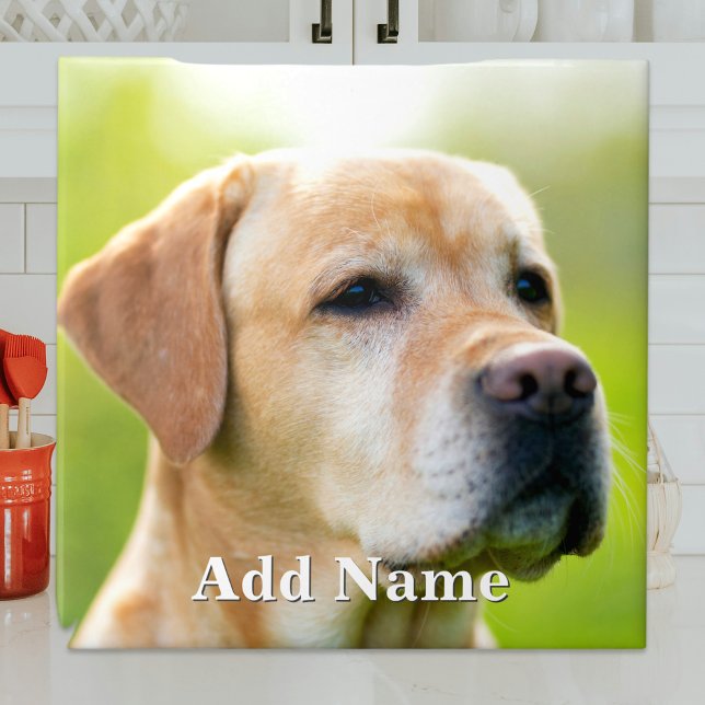 Custom Photo Optional Text Personalised Tile (Creator Uploaded)