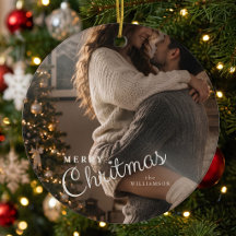 Custom Photo Ornaments Couple Christmas