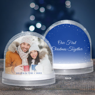 Custom Photo Our First Christmas Snow Globe