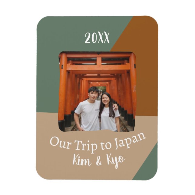 Custom Photo Our Trip to Japan Souvenir Magnet (Vertical)