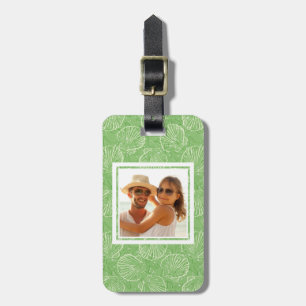 Custom Photo Outline seashells Luggage Tag