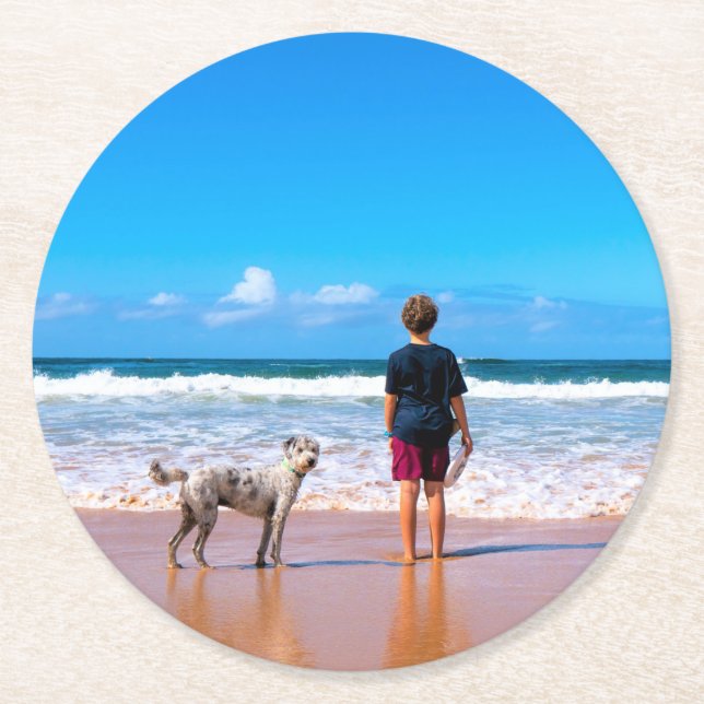 Custom Photo Paper Coaster Your Own Design (Front)