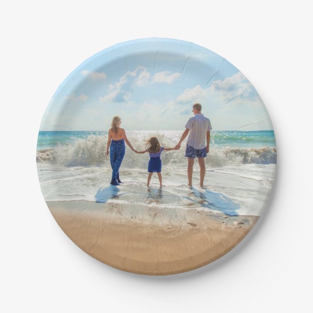 Custom Photo Paper Plates with Your Photos Design (Front)