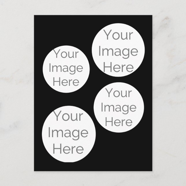 Custom Photo Party Template Postcard – Add 4 Image (Front)