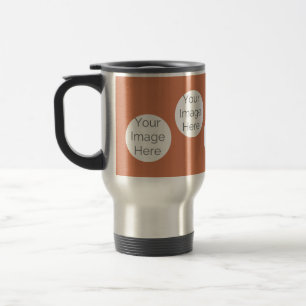 Custom Photo Party travel Mug – Mocha Mousse Brown