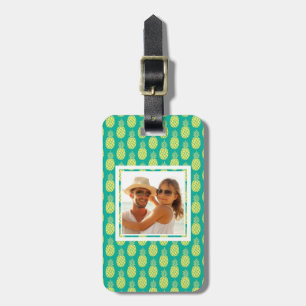 Custom Photo Pastel Pineapples Luggage Tag